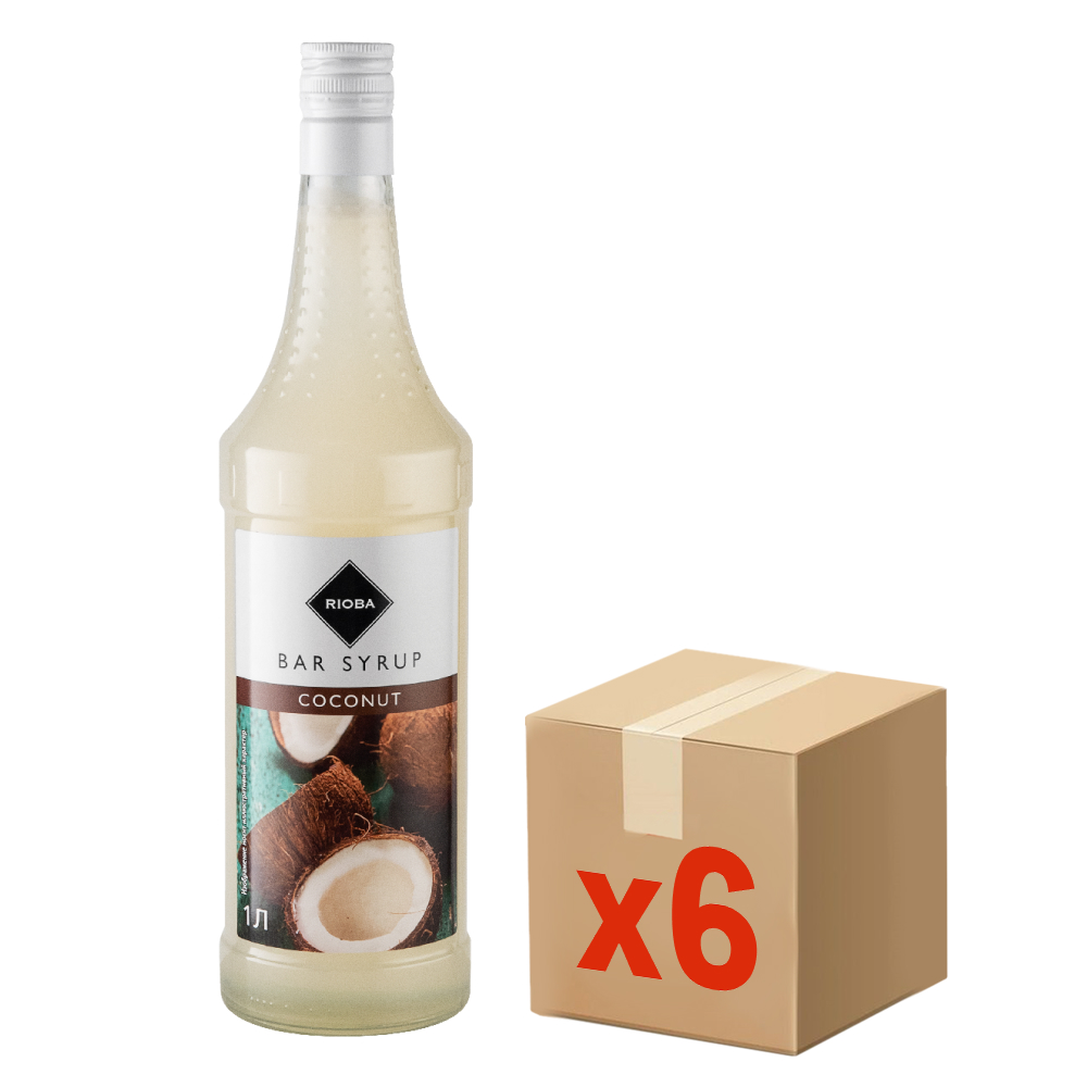 Изображение товара RIOBA Сироп кокос 1л x 6 шт для десертов и напитков
