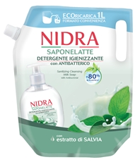 Мыло-молочко жидкое Nidra очищающее антибактериальное, 1л