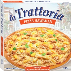 Пицца La Trattoria Гавайская курица-ананас, 335г