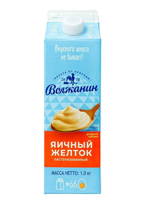 Желток Волжанин пастеризованный охлажденный, 1кг купить с доставкой на дом,  цены в интернет-магазине