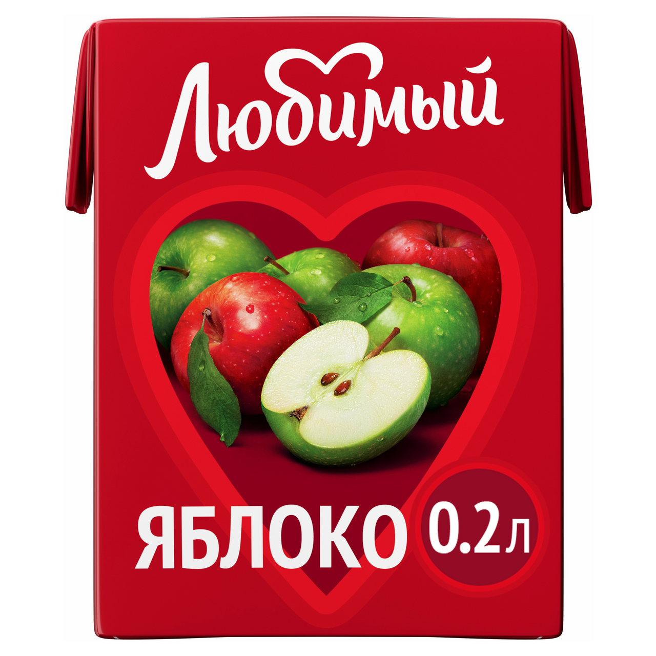 Напиток сокосодержащий Любимый яблоко, 200мл купить с доставкой на дом,  цены в интернет-магазине