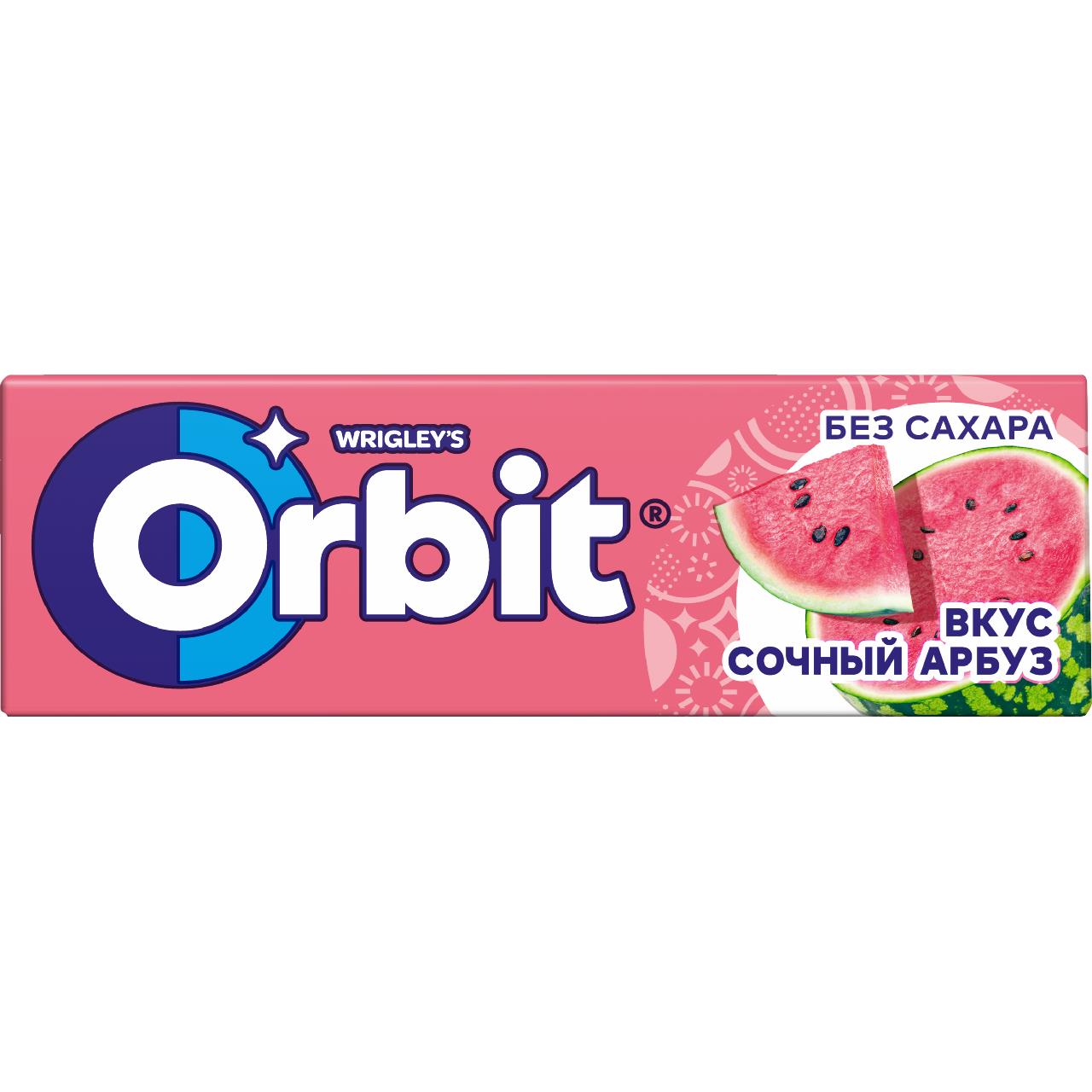 Жевательная резинка ORBIT сочный арбуз, 13,6г