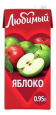 Напиток сокосодержащий Любимый яблоко, 950мл
