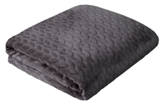 Плед Guten Morgen графит фланель листочки, 150 x 200см