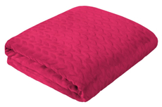 Плед Guten Morgen малиновый фланель листочки, 150 x 200см