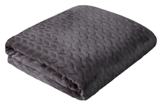 Плед Guten Morgen графит фланель листочки, 200 x 220см