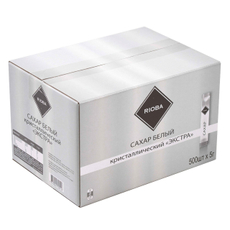 RIOBA Сахар-песок белый кристаллический экстра (5г x 500шт), 2.5кг