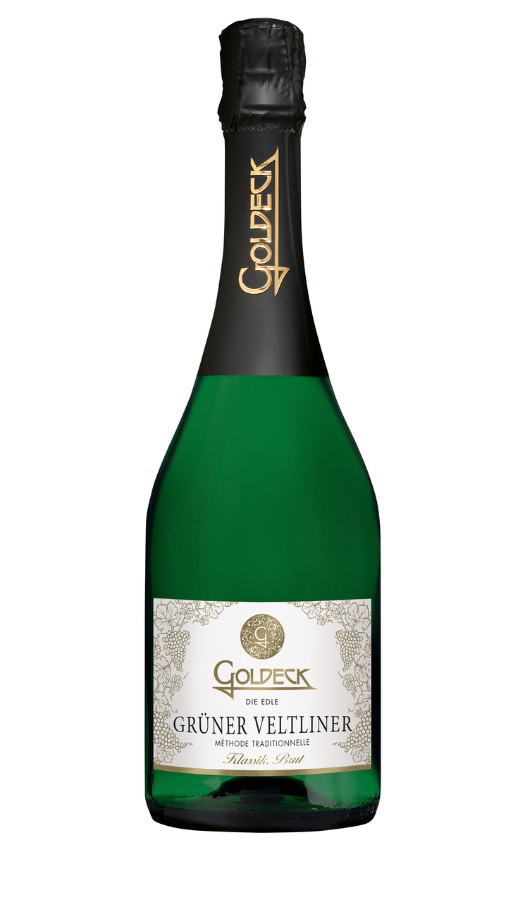 Вино игристое Goldeck Die Edle Gruner Veltliner белое брют, 0.75л