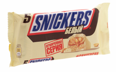 Батончик шоколадный Snickers Белый 5шт x 40.5г, 202г