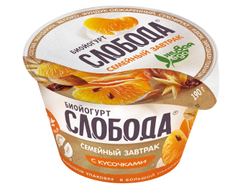 Биойогурт Слобода мандарин-орехи 5%, 190г