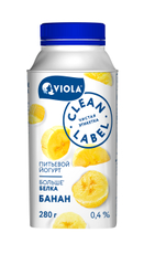 Йогурт питьевой Viola банан 0.4%, 280г