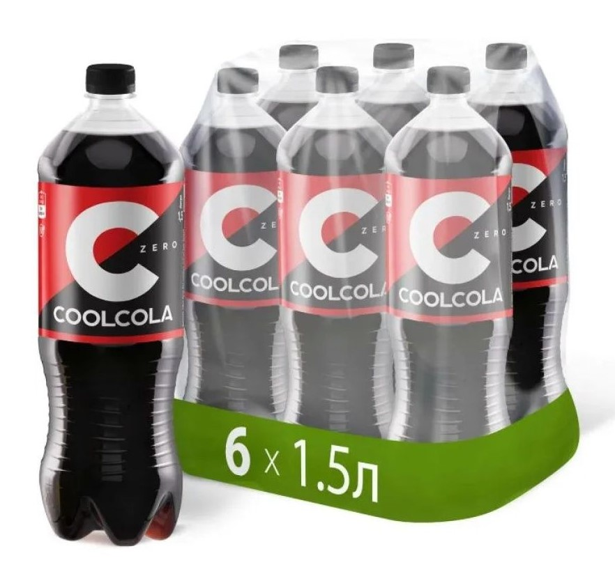 Напиток Очаково Cool Cola Zero газированный, 1.5л x 6 шт