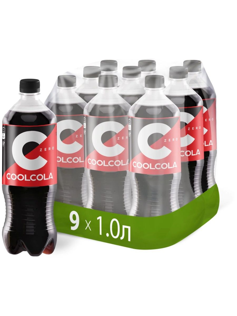Напиток Очаково Cool Cola Zero газированный, 1л x 9 шт