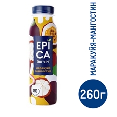 Йогурт питьевой Epica Маракуйя-мангостин 2.5%, 260г