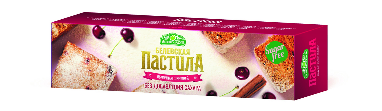 Пастила Белевские сладости яблоко-вишня без сахара, 100г купить с ...