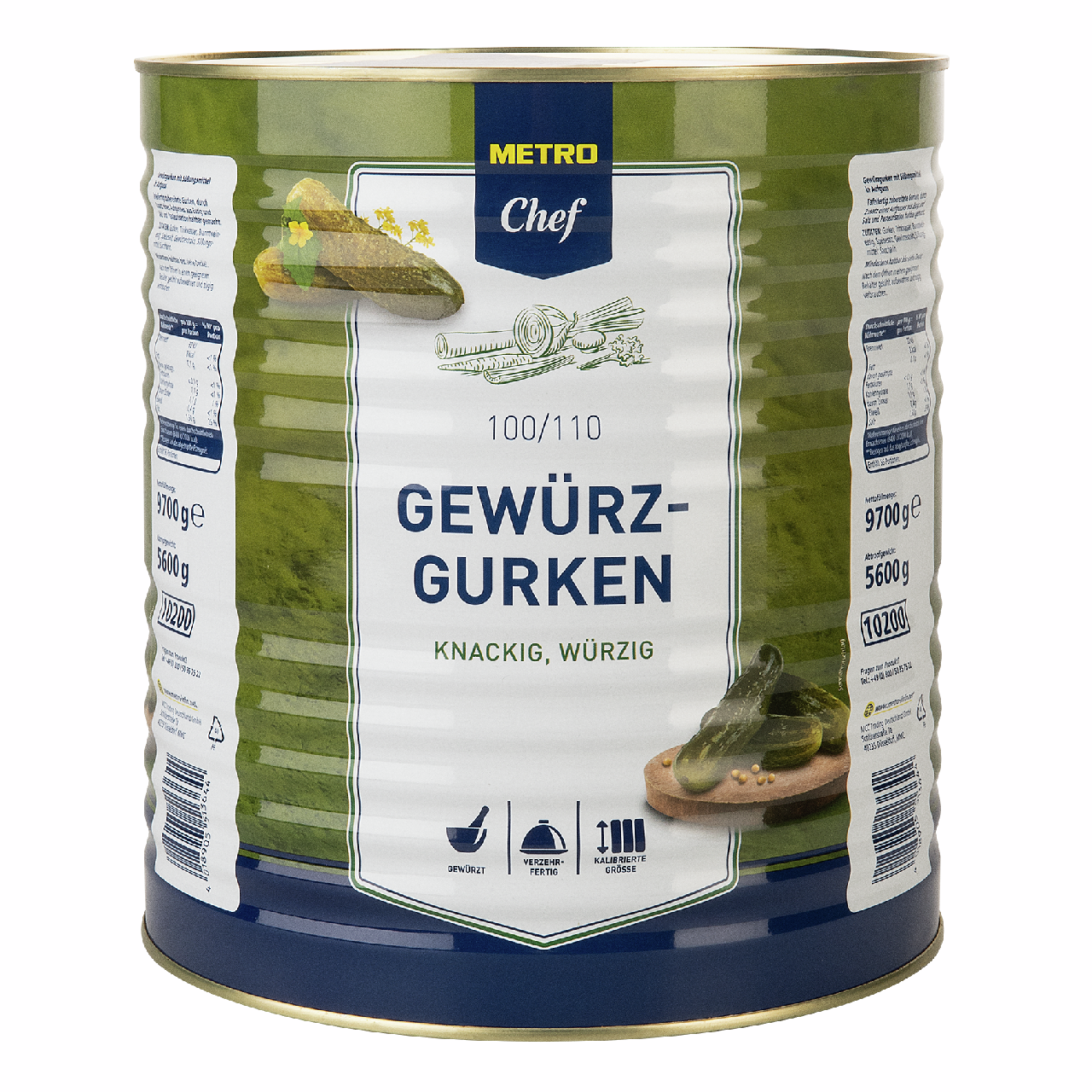 METRO Chef Огурцы маринованные 100-110шт, 10л