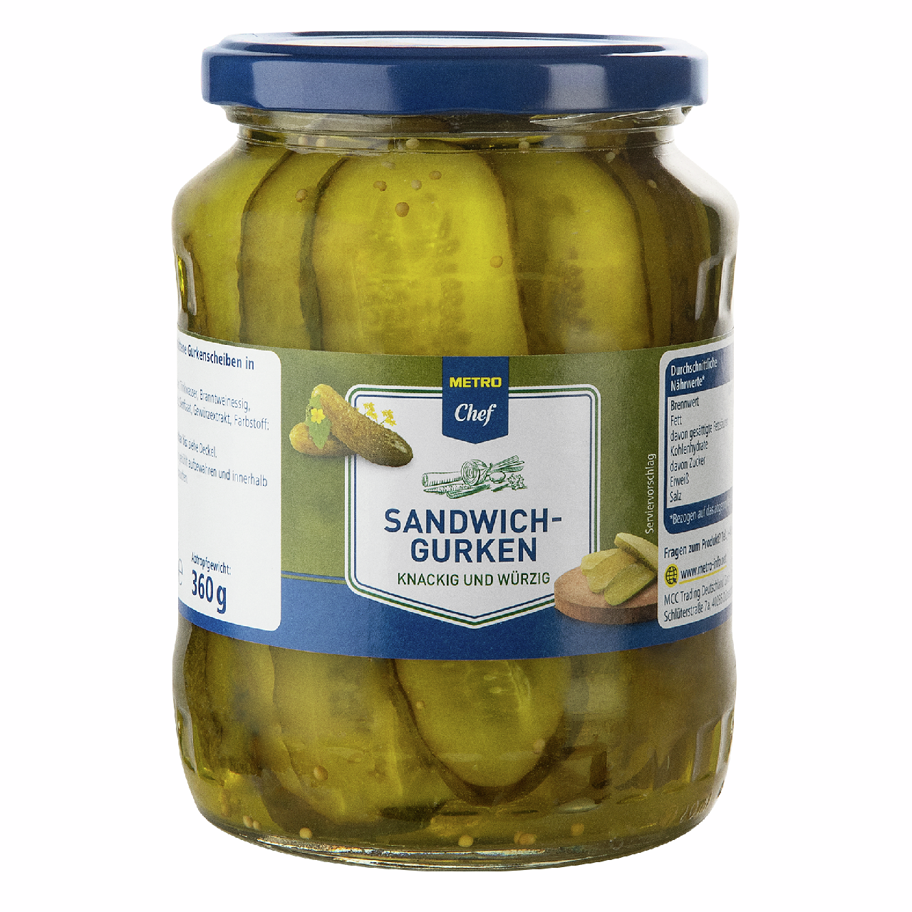 METRO Chef Огурцы маринованные корнишоны слайсы, 720мл