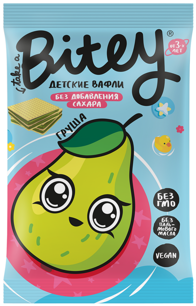 Изображение товара Вафли детские Take a Bitey Груша и брокколи без сахара с 3 лет, 35г