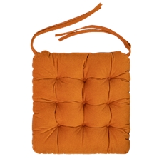 Tarrington House Подушка для мебели оранжевая с тафтингом 40/36 x 38 x 6см