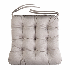 Tarrington House Подушка для мебели серо-бежевая с тафтингом 40/36 x 38 x 6см