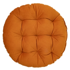 Tarrington House Подушка оранжевая для мебели круглая с тафтингом, 37см