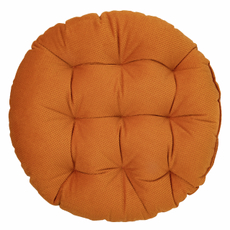 Tarrington House Подушка оранжевая для мебели круглая с тафтингом, 37см