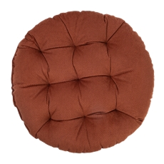 Tarrington House Подушка коричневая для мебели круглая с тафтингом, 37см