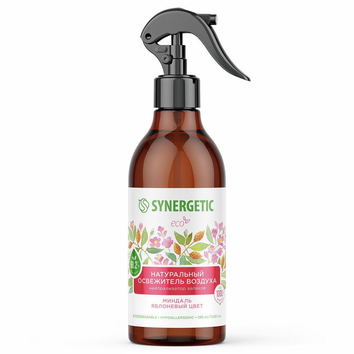 Освежитель воздуха Synergetic миндаль-яблоневый цвет, 380мл