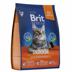 Корм сухой Brit для взрослых кошек домашнего содержания курица, 2кг