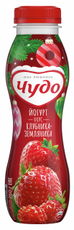 Йогурт питьевой Чудо Клубника-земляника 1.9%, 260г