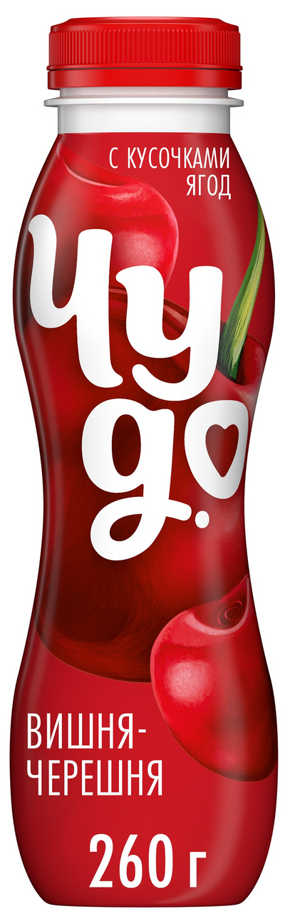 Йогурт питьевой Чудо вишня-черешня 1.9%, 260г