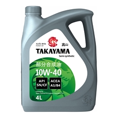 Масло моторное Takayama Sae 10W-40 полусинтетическое, 4л