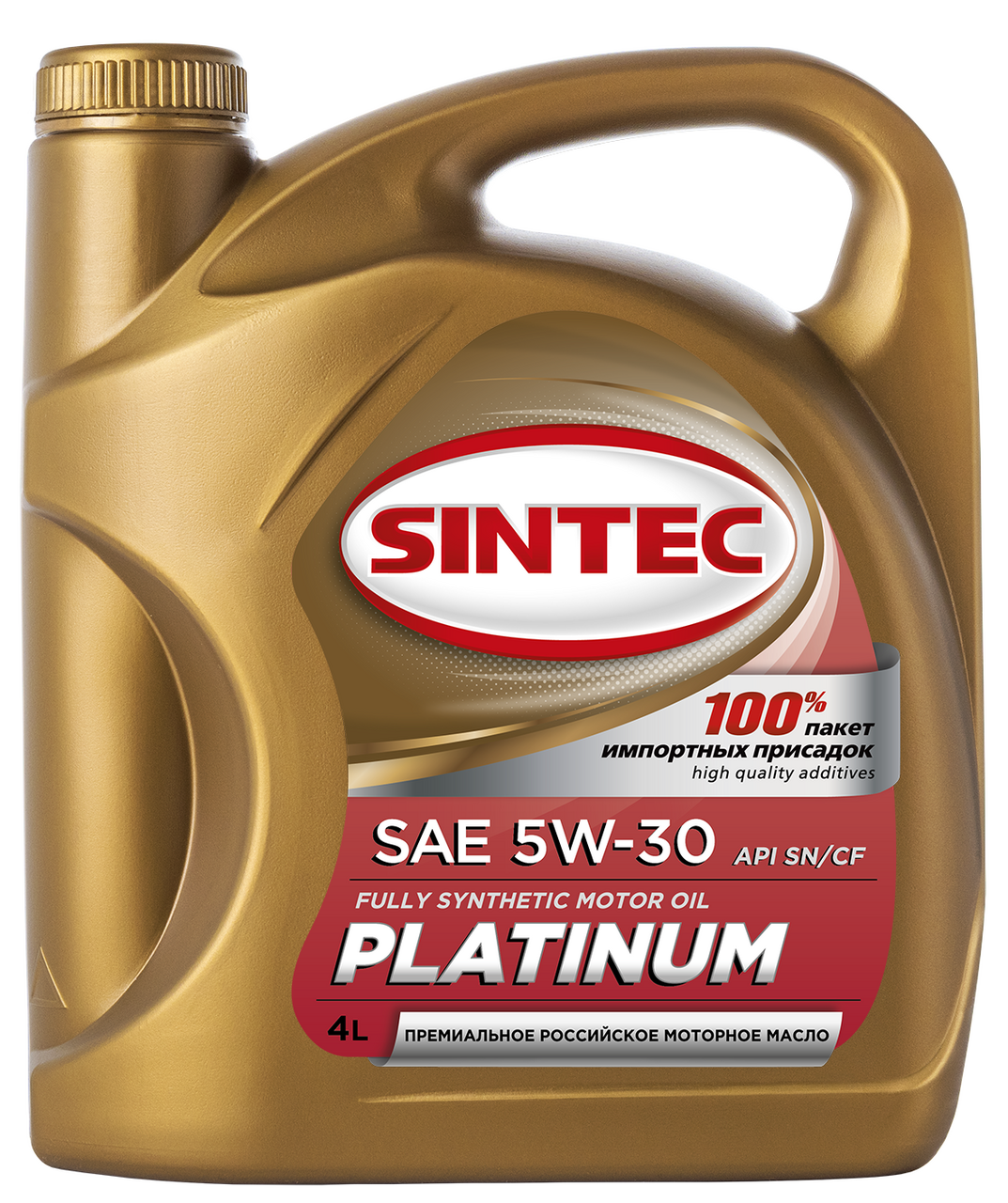 Масло моторное Sintec Platinum Sae 5W-30 синтетическое, 4л купить с  доставкой на дом, цены в интернет-магазине