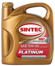 Масло моторное Sintec Platinum Sae 5W-30 синтетическое, 4л