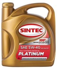Масло моторное Sintec Platinum Sae 5W-40 синтетическое, 4л