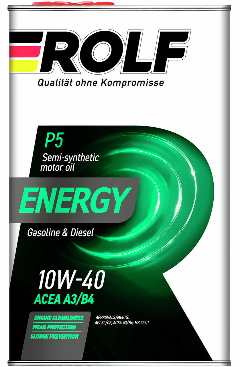 Масло моторное Rolf GT Sae 10W-40 полусинтетическое, 1л