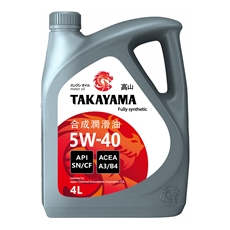 Масло моторное Takayama Sae 5W-40 синтетическое, 4л