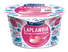 Йогурт Viola Laplandia Малина и сыр Маскарпоне сливочный 7.2%, 180г