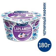 Йогурт Viola Laplandia Черничный маффин 7.2%, 180г