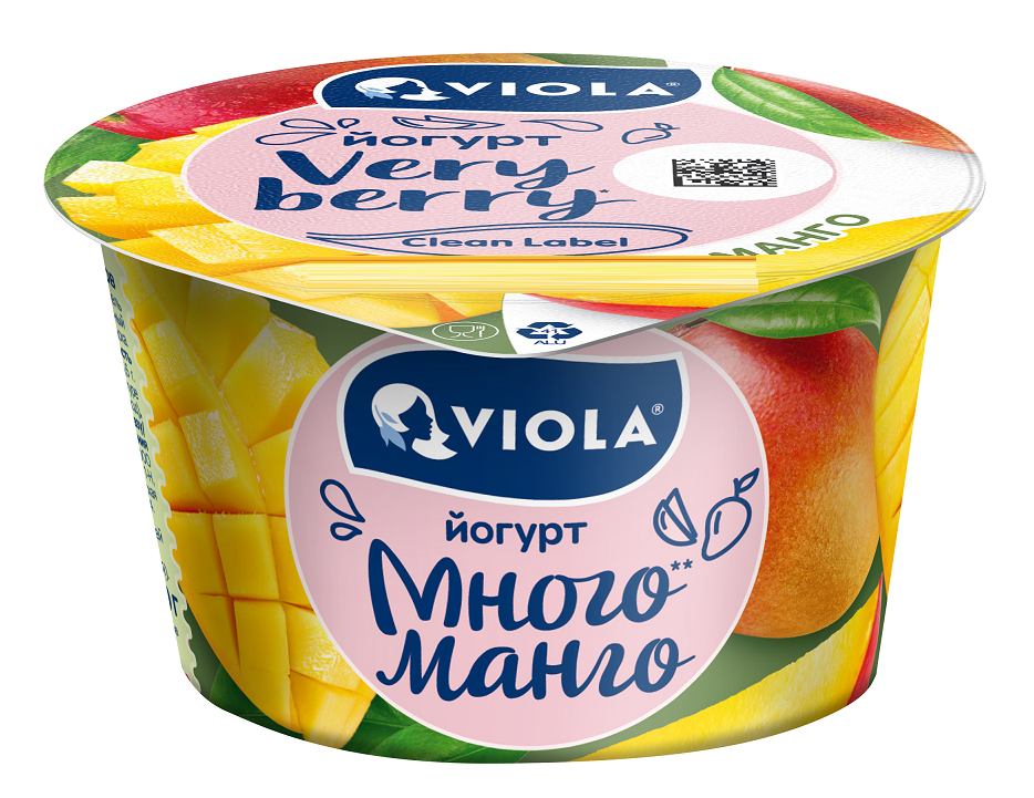 Йогурт Viola Very Berry Манго 2.6%, 180г