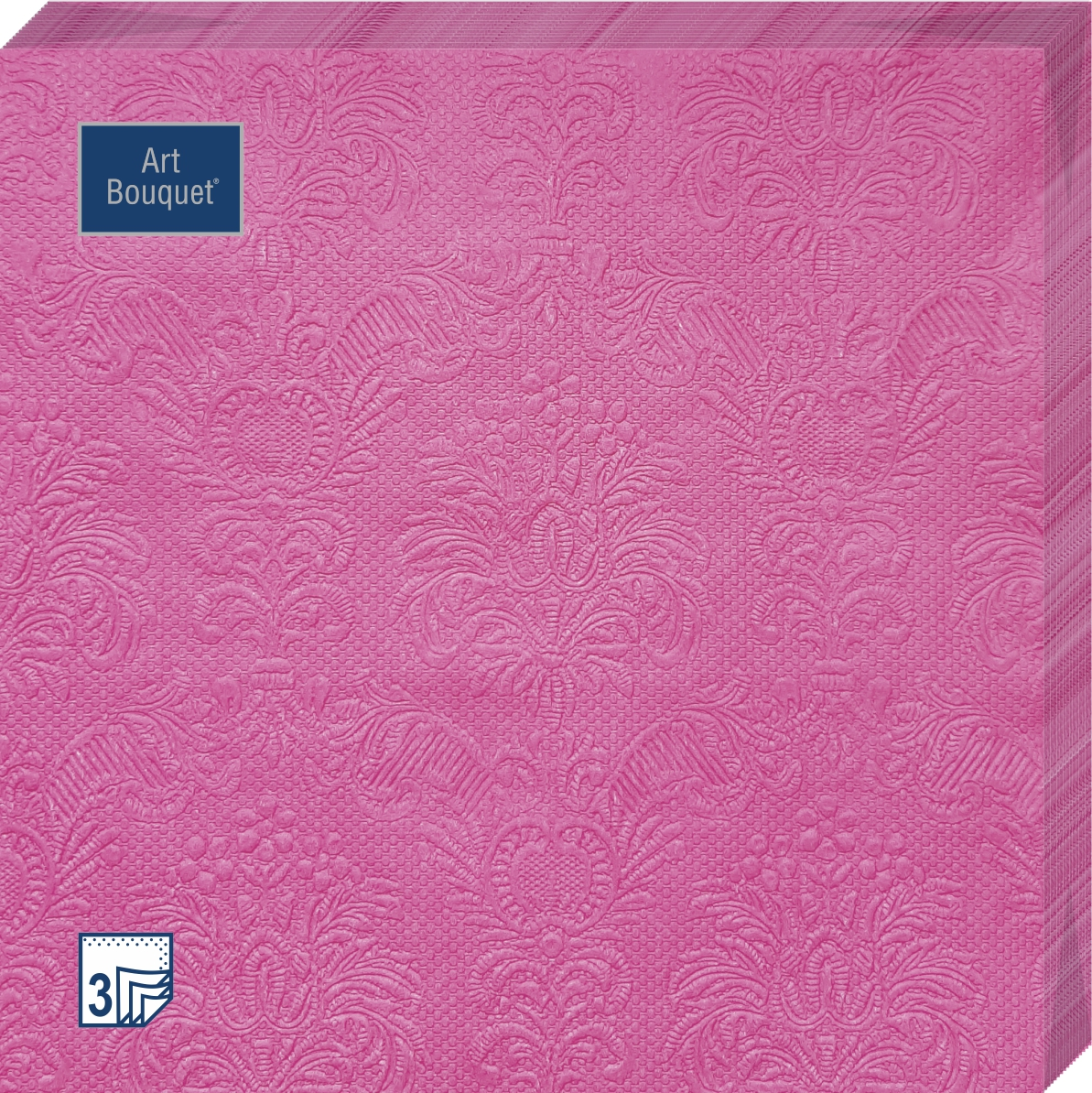 Салфетка Bouquet малиновый барокко 3 слоя, 16шт