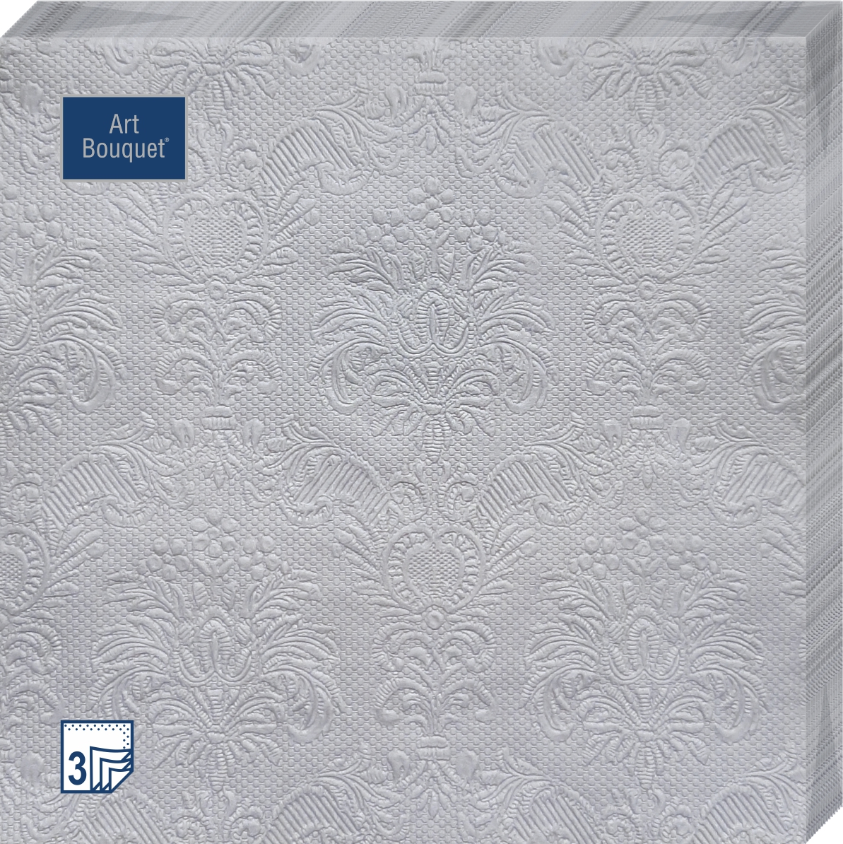Салфетка Bouquet Цвет камня барокко 3 слоя, 16шт