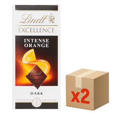 Шоколад Lindt Excellence темный с кусочками апельсина и миндаля, 100г х 2 шт