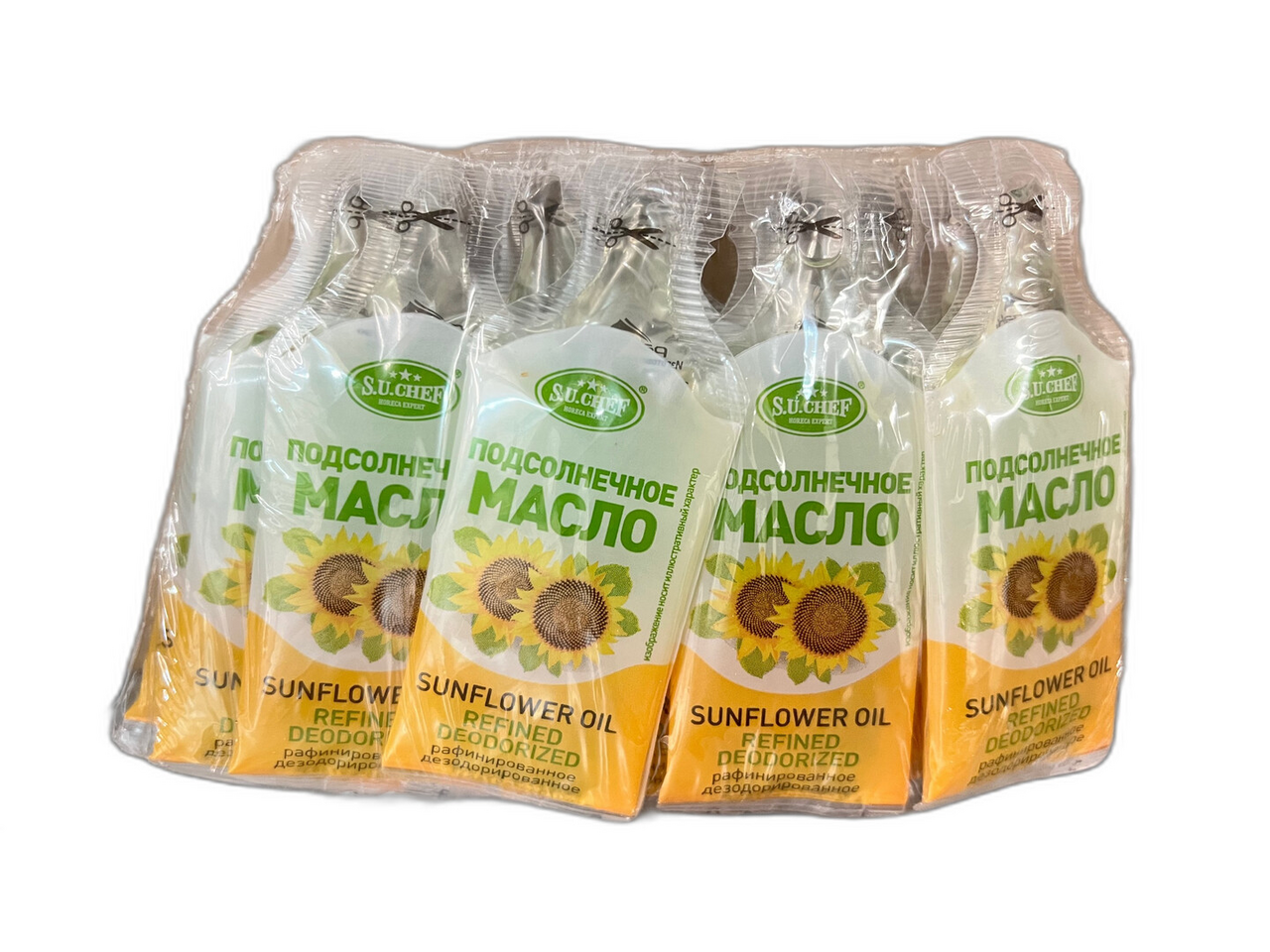 Изображение товара Масло подсолнечное Рафтинированное дезодорированное 20шт по 10мл, 200мл