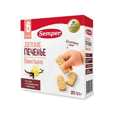 Печенье Semper детское ванильное, 125г