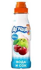 Вода и сок Агуша яблоко-вишня, 300мл
