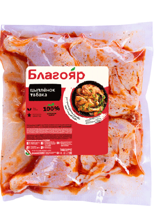 Цыпленок табака Благояр в маринаде со специями охлажденные, ~1.2кг ...