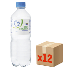 aro Вода питьевая газированная, 500мл x 12 шт