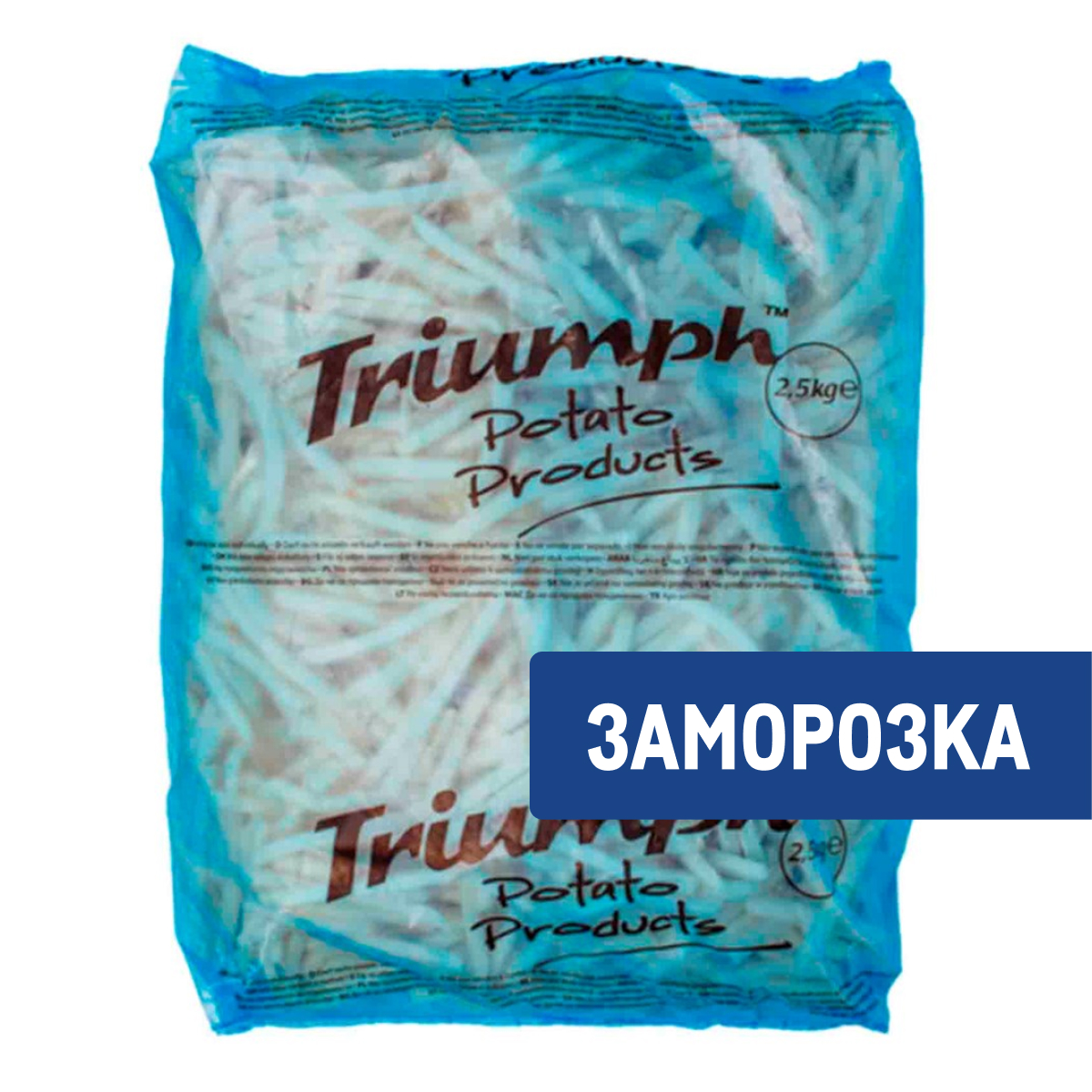 Картофель фри Triumph без панировки быстрозамороженный 9 x 9мм, 2.5кг