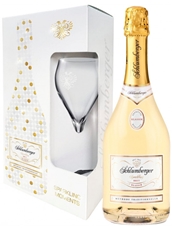 Вино игристое Schlumberger Sparkling Brut Klassik белое брют в подарочной упаковке + 1 бокал, 0.75л